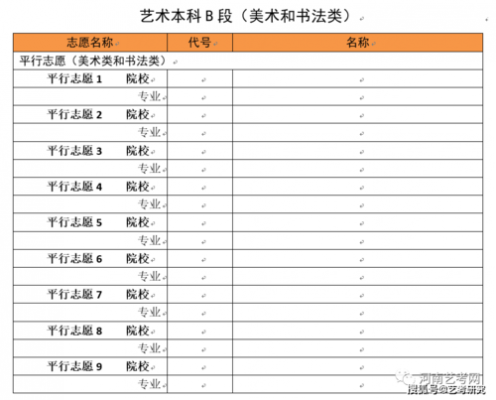 艺体类平行志愿（艺术类平行志愿）