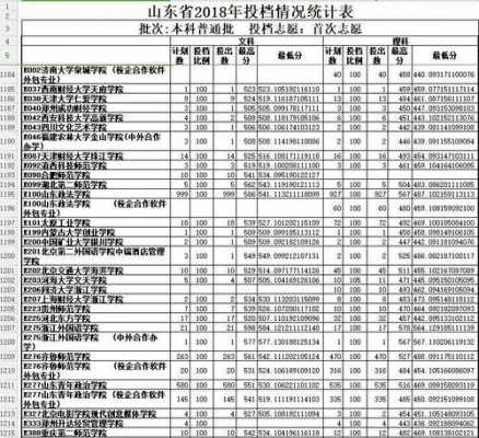 山东省2018填报志愿（2018年山东省高考录取统计表）