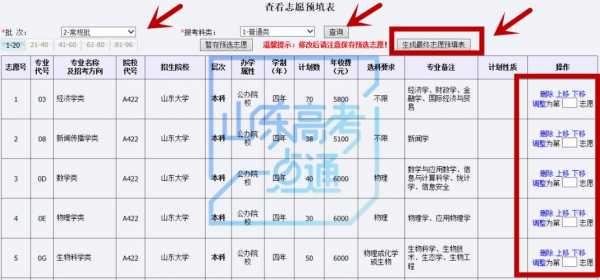 山东省模拟志愿专业代码（山东模拟志愿专科）