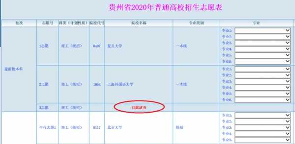 贵州报高考志愿时间（贵州报高考志愿时间安排表）