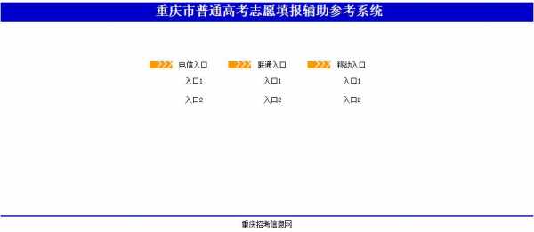 重庆填报系统志愿（重庆志愿填报考生端入口）