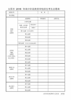 2016年中招志愿填报表（2021年中考志愿信息表）