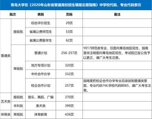 青岛大学志愿编号（青岛大学在志愿填报指南一书的多少页）