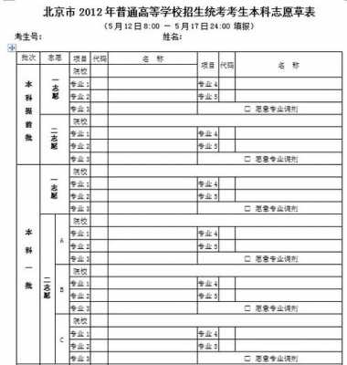 北京市志愿填报系统（北京志愿填报表）