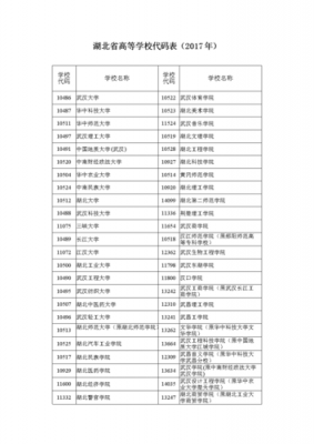 2017大学志愿代码湖北（湖北志愿填报代码查询）