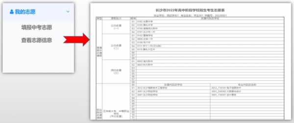 长沙填报志愿的表图片（长沙市志愿填报）