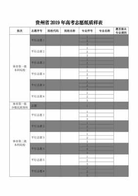 贵州省志愿填写模板（贵州省志愿填报样表）