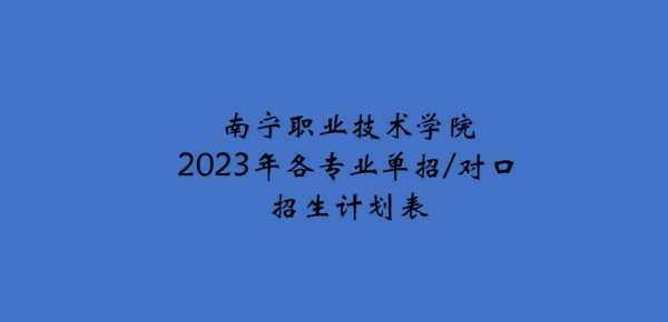 南宁学院专科志愿（南宁职业技术学院志愿）