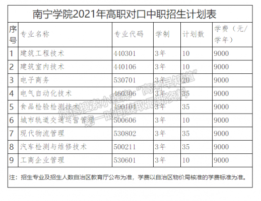 南宁学院专科志愿（南宁职业技术学院志愿）