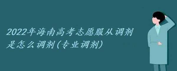 海南高考志愿服从调剂（海南高考报志愿政策）