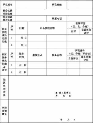 学校暑期志愿服务评价表（学校暑期志愿服务评价表格）