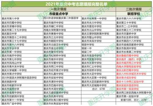 2019重庆报志愿（2021重庆志愿填报表）