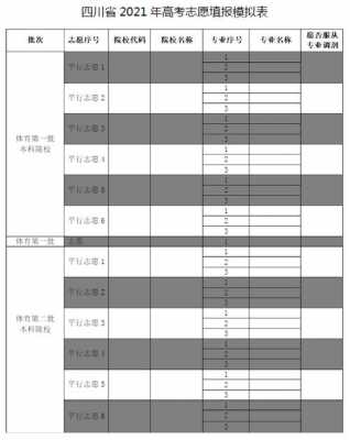 四川高考填报志愿模版（2021四川高考志愿填报手册）