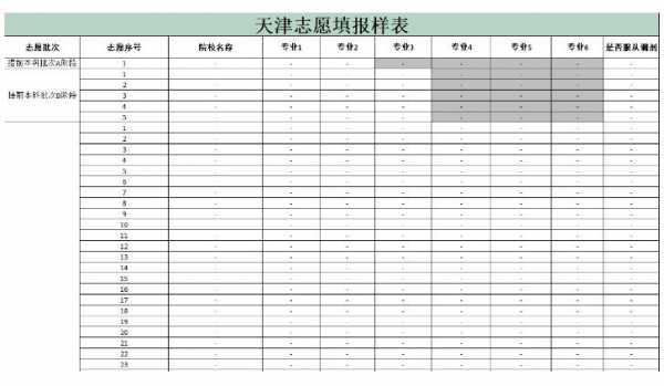 高考志愿填报指导网天津（天津高考志愿填报表）