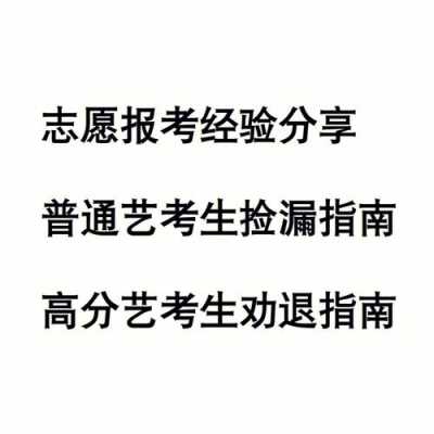 艺考生怎么弄完美志愿（艺考生怎样报志愿）