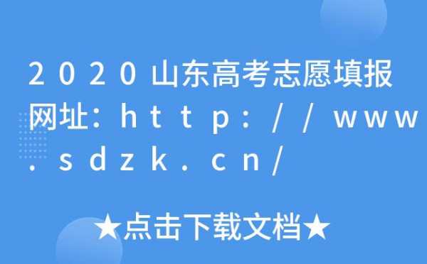 山东高考报考志愿网（山东高考填报志愿网址）