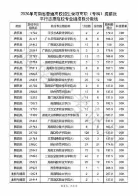 海南平行志愿投档最低分（海南省平行志愿投档规则）