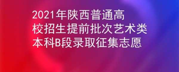 2019陕西艺术B段征集志愿（2020年陕西艺术类志愿填报）