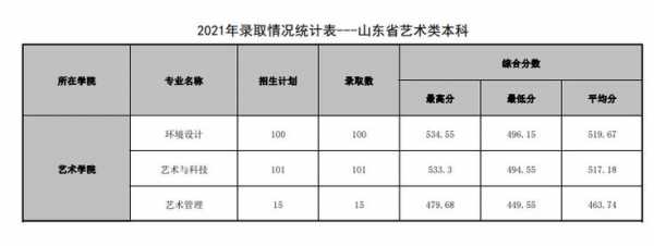 山东美术志愿录取（2021山东美术类录取投档线）