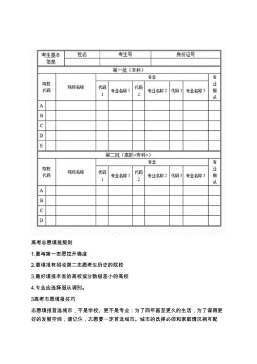 高中毕业填志愿网（高中毕业报考志愿书）