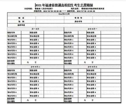 2018年三本报志愿表格（三本填报志愿具体时间）