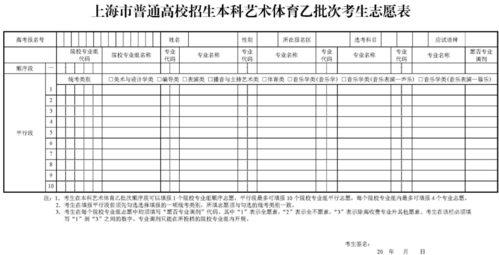 艺术生报考志愿6（艺术生报考志愿表怎么填）