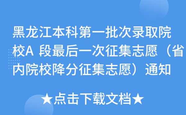 关于征集志愿降分录取6的信息