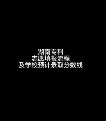 湖南省填志愿（湖南省填志愿流程）