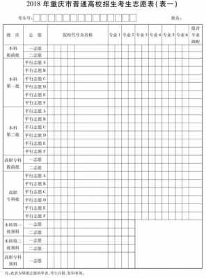 重庆艺术高考志愿表（重庆艺考志愿填报）