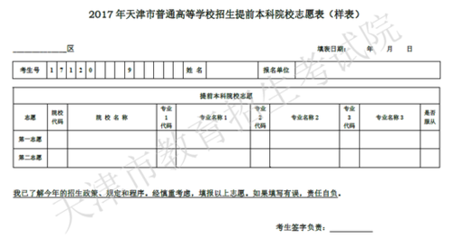 今年高考志愿天津怎么填（天津高考志愿表怎么填）