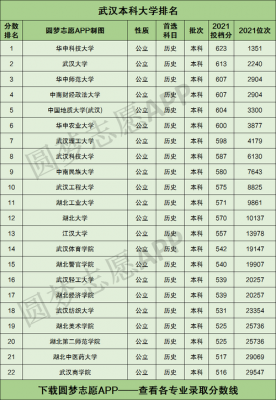 2017武汉二本大学志愿（2020年武汉二本录取分数线）