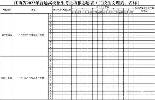 江西艺术类志愿填报样表（江西艺术生高考志愿报考指南）