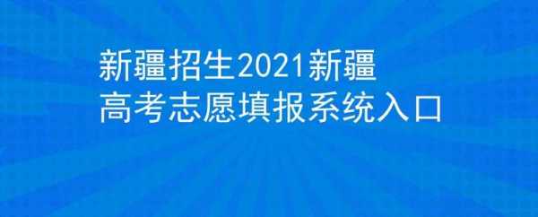 新疆招生网填报志愿系统（新疆招生网填报志愿系统模拟）