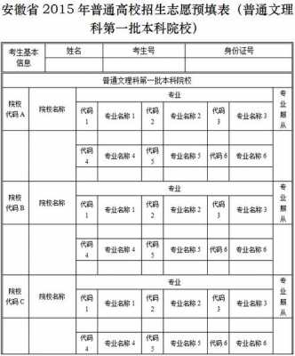 安徽高考模拟填志愿6（安徽高考模拟填志愿）