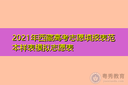 西藏报纸高考志愿表（2021西藏高考志愿填报入口）