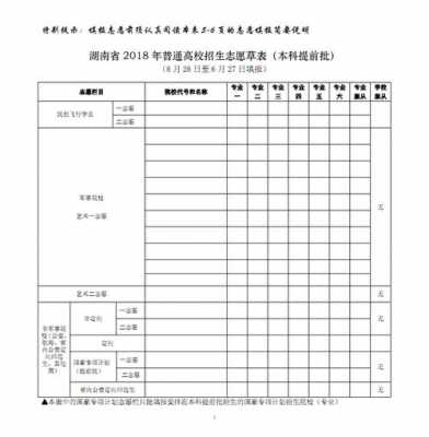 湖南省志愿填报表（湖南省志愿填报表下载）