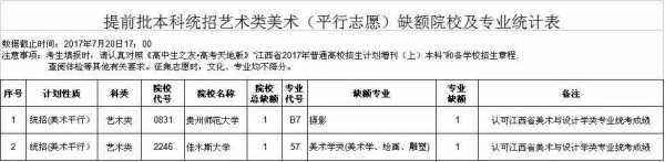 2017美术征求志愿院校（美术类征集志愿录取几率大吗）