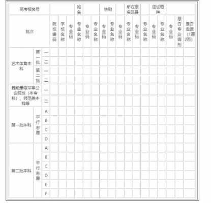 吉林省高考添报志愿表（吉林省高考填报志愿）