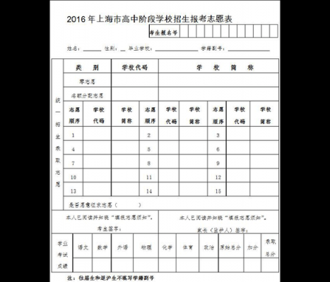 山西省中考志愿填报表（山西省中考志愿填报表格）