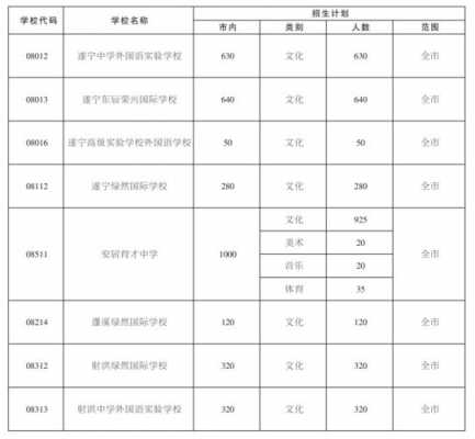 遂宁中考招生志愿网（遂宁中考招生计划）