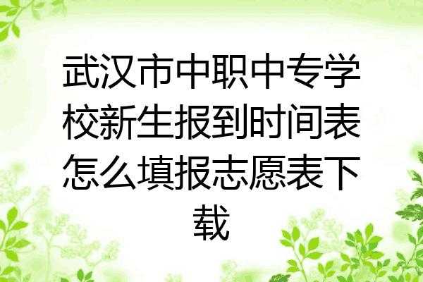 中职生什么时候报志愿（中专什么时候报志愿）