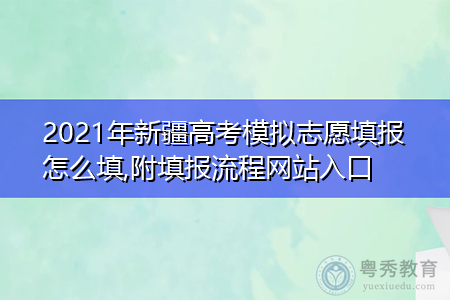 新疆高考模拟填志愿咋填（模拟志愿填报入口新疆）