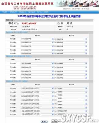 山西网上填报志愿表（山西志愿填报成功页面）