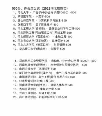 2020年5O0分如何填志愿（5o0分下能报什么大学）