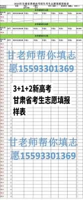 甘肃省报志愿分段（2021甘肃省志愿填报计划）