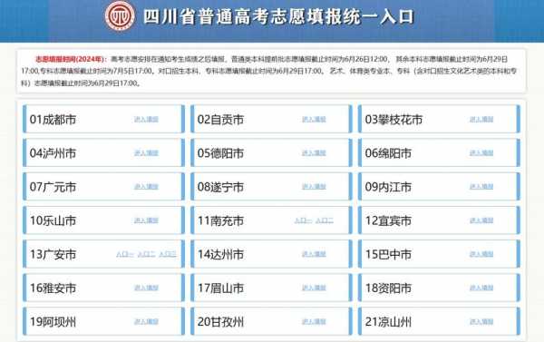 四川高考志愿填入口（四川高考志愿填报页面）
