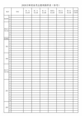 吉林省填报志愿表范例（吉林省填报志愿表范例怎么填）