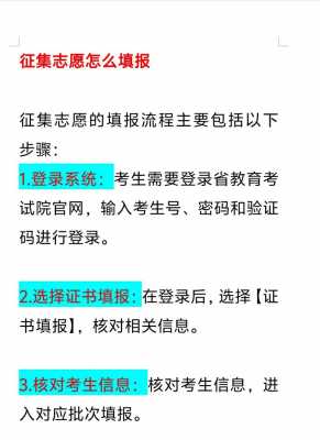 网上填报和征集志愿（网上如何填报征集志愿）